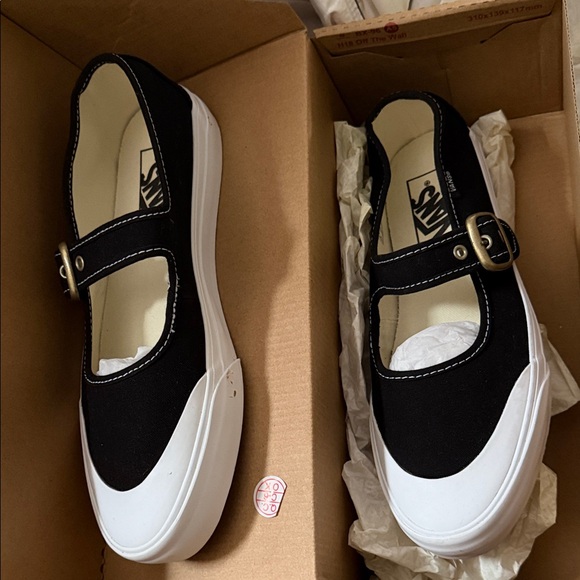 Vans Shoes - Vans Black and White Mary Jane Sneakers